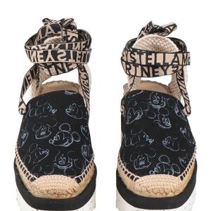 Stella McCartney Black and Beige Espadrille